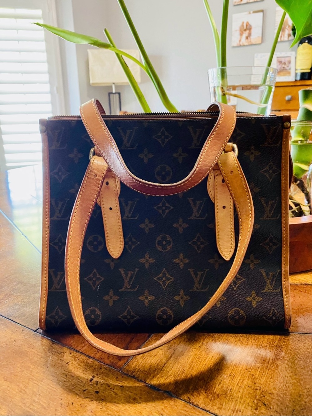 Louis Vuitton Monogram Canvas Tote with Natural Vachetta Handles
